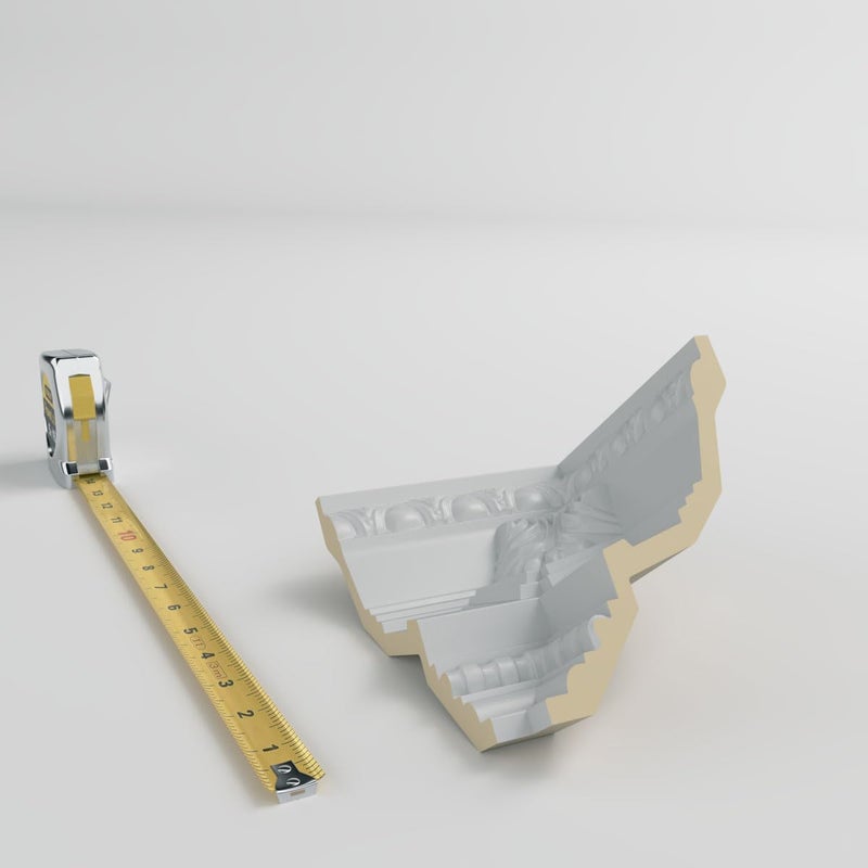 Ekena Millwork Endurathane Inside Corner for Attica Acanthus Leaf Crown Moulding, 5 1/4"P x 5 1/4"H (matches moulding MLD05X05X07AT), Factory Primed - Image 3